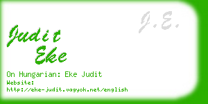 judit eke business card